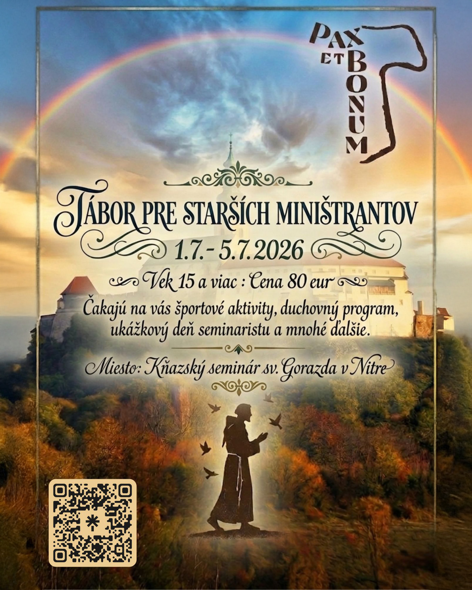 Tábor pre starších miništrantov — Pax et Bonum